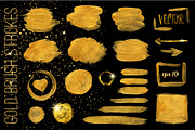 Gold brush strokes & background, a Texture Graphic by Margo Miller (Thumbnail 2 of 23)
