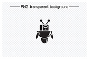 Humanoid and Droid Robot Glyph Icons, an Icon by Designfour (Thumbnail 5 of 7)