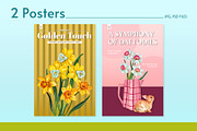 Daffodils and Rabbit Watercolor, an Animal Illustration by CreativeValuation (Thumbnail 6 of 12)