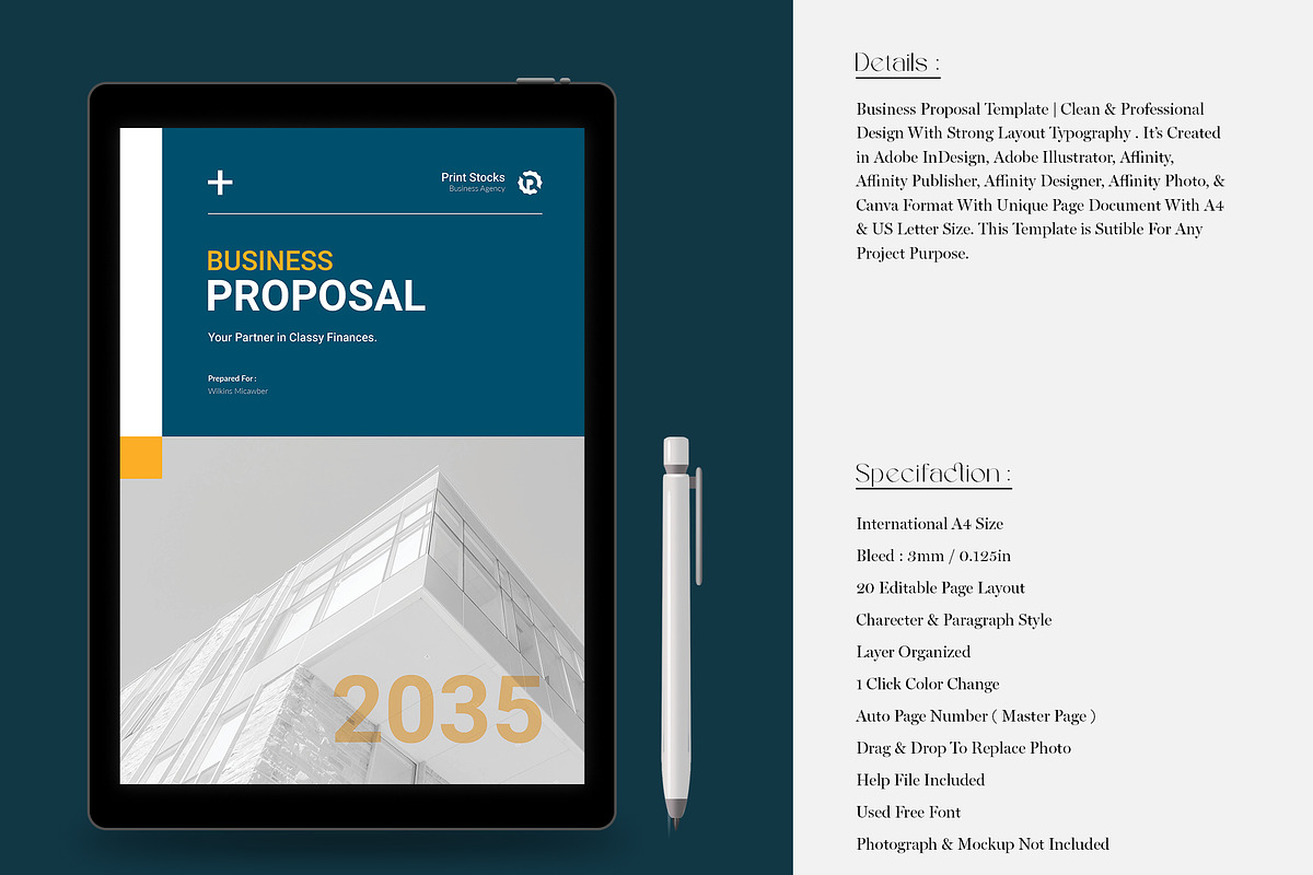 Business Proposal Template, a Brochure Template by Spark_Creative (Photo 2 of 16)