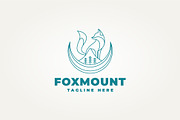 fox moon and mountains icon logo, a Branding & Logo Template by Blazybone (Thumbnail 1 of 2)