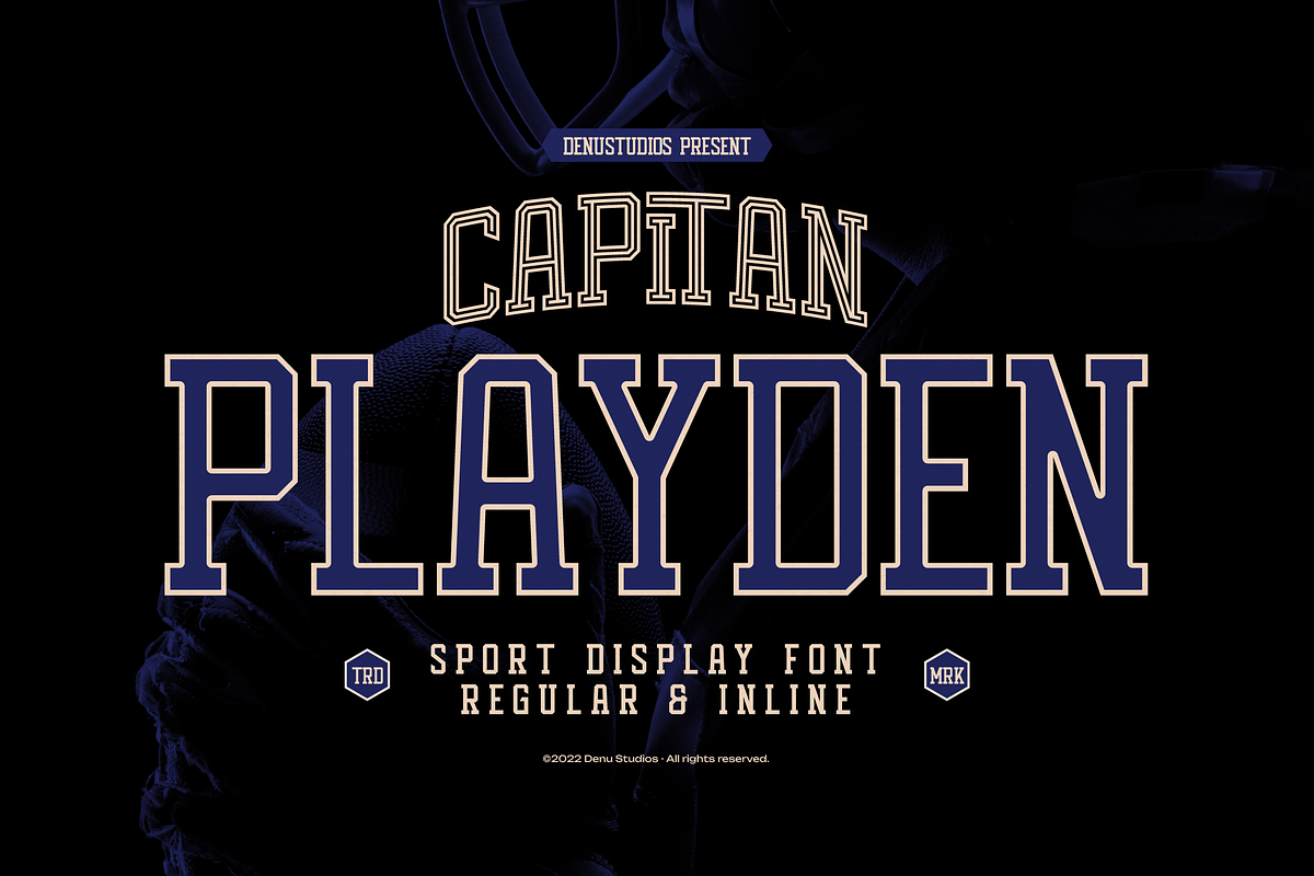 Capitan Playden | Sport Display Font, a Slab Serif Font by Denustudios (Photo 1 of 12)