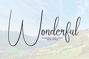 Wonderful | Script Font, a Handwritten Font by Scratchones (Thumbnail 1 of 8)