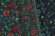 Gothic Roses Seamless Patterns, a Pattern Graphic by Curve Design (Thumbnail 6 of 7)