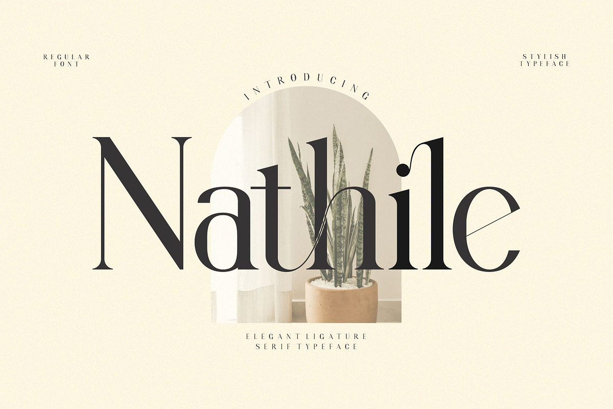 Nathile Ligature Serif Typeface, a Serif Font by Humaira_std (Photo 1 of 10)