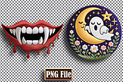 Halloween Embrotary Clipart Bundle, a Seasonal Illustration by protabsorkar11 (Thumbnail 4 of 5)