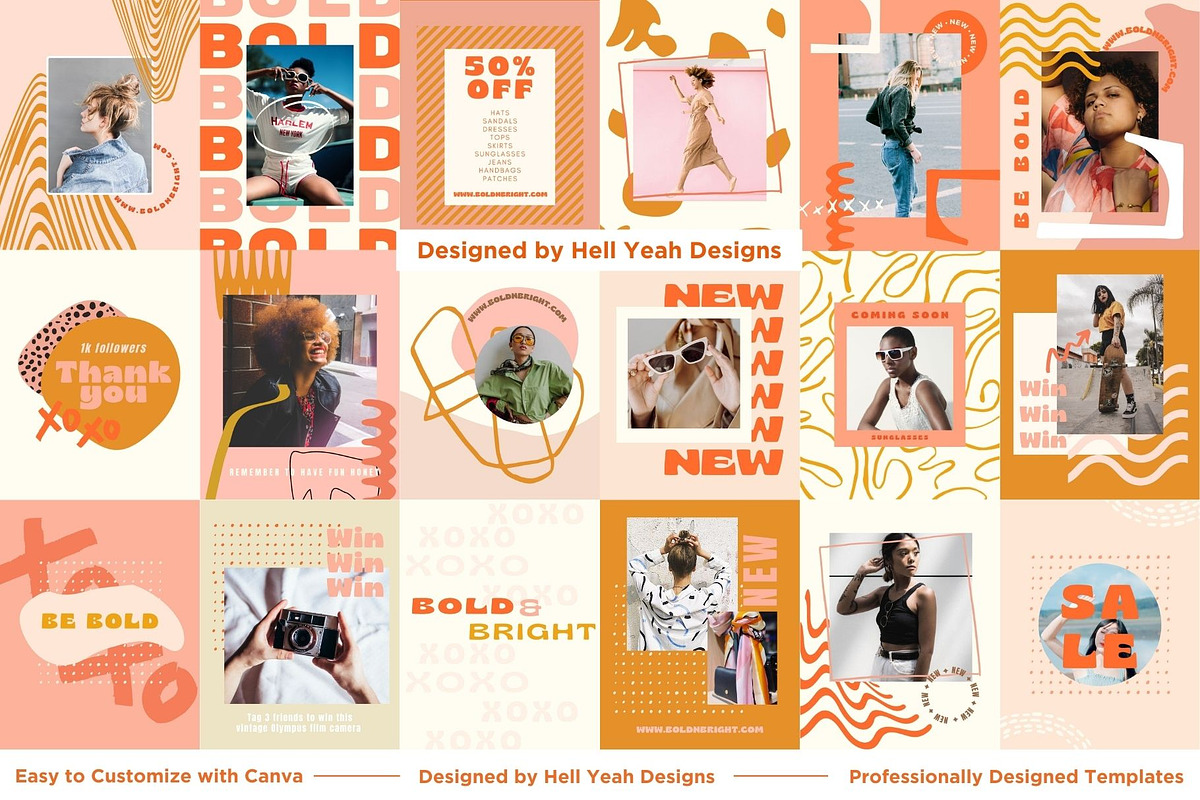 Bold Instagram Post Templates preview 3