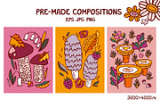 MUSHROOMS | graphics set, a Food Illustration by Nastya Tkachova (Thumbnail 6 of 10)