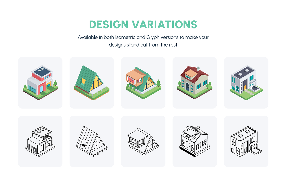House Isometric Icons, a Duotone Icon by Vectors Market (Photo 5 of 12)