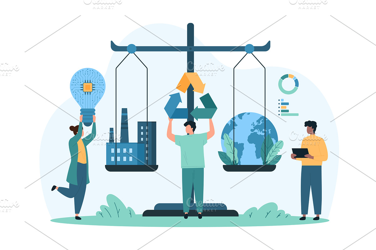 Net zero emissions carbon dioxide, an Object Illustration by Flashvector