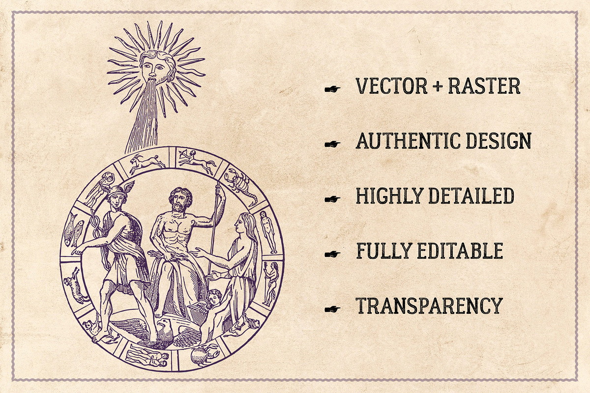 190 Vintage Astrology & Alchemy, an Illustration by Brigantine Designs (Photo 2 of 10)
