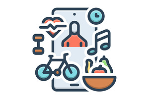 Lifestyle routine color icon, a Duotone Icon by Creative priyanka