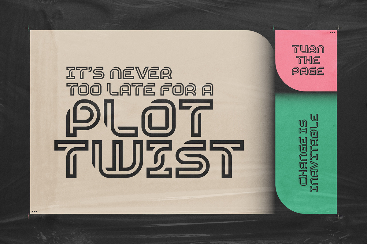 Tangler - Twisted Font, a Sans Serif Font by Gleb Guralnyk (Photo 3 of 6)