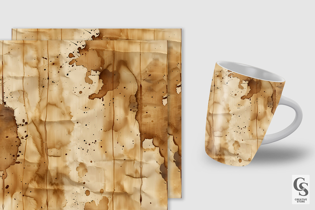 Coffee Stains Texture Background, a Texture Graphic by Creative Store (Photo 2 of 5)