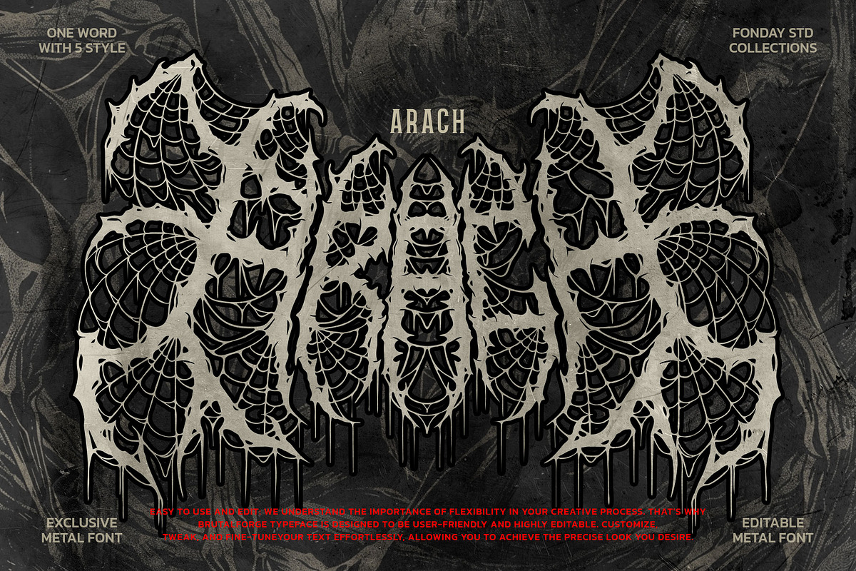 Cobweb Death Metal Font, a Blackletter Font by Fonday Studio (Photo 5 of 12)