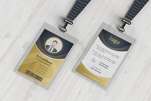 Employee Golden Identity Card Design