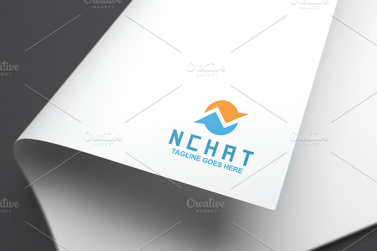 N Chat Logo Template, a Branding & Logo Template by Art Zooted (Photo 1 of 4)