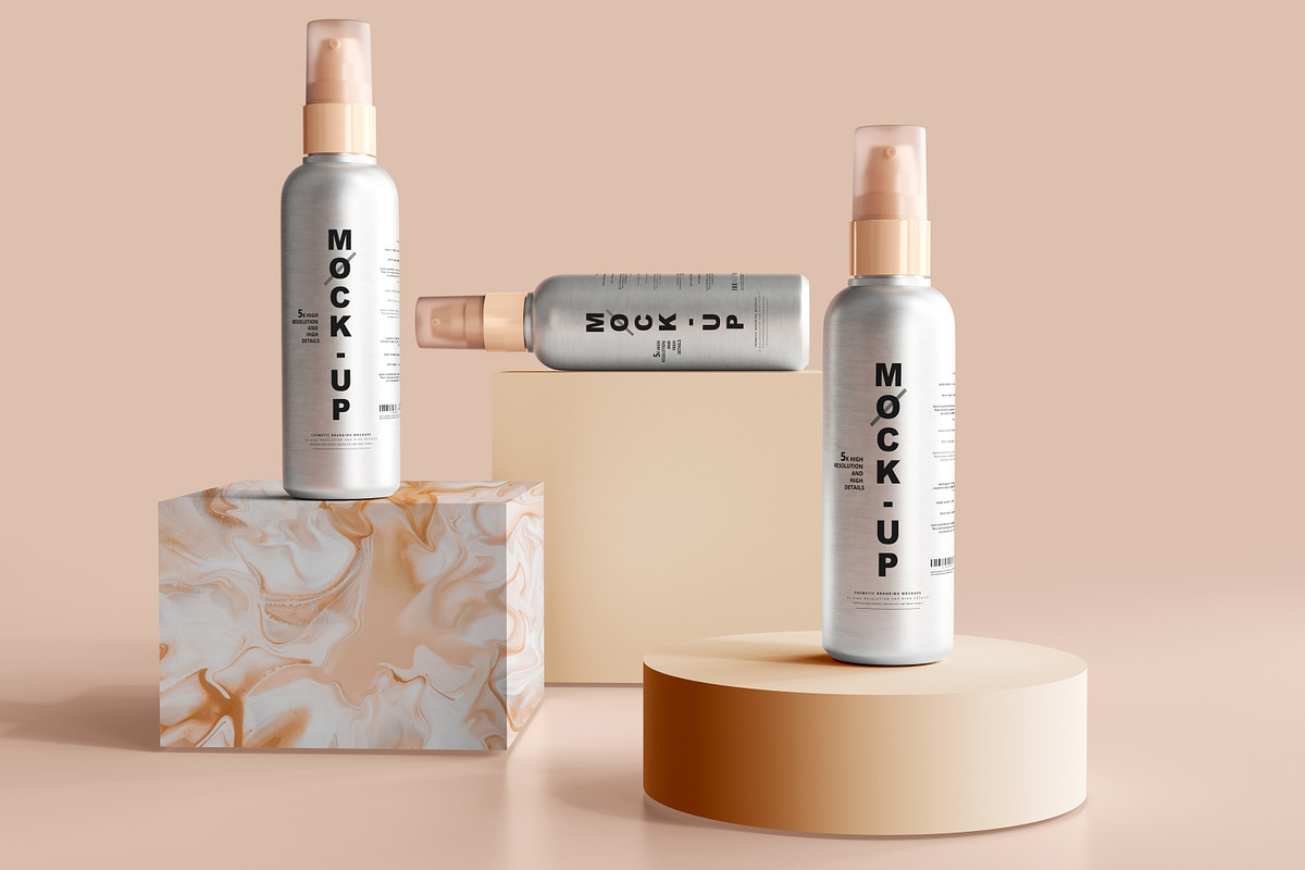 Aluminum Cosmetic Mockup Bundle, a Cups & Container Mockup by pmvch (Photo 45 of 206)