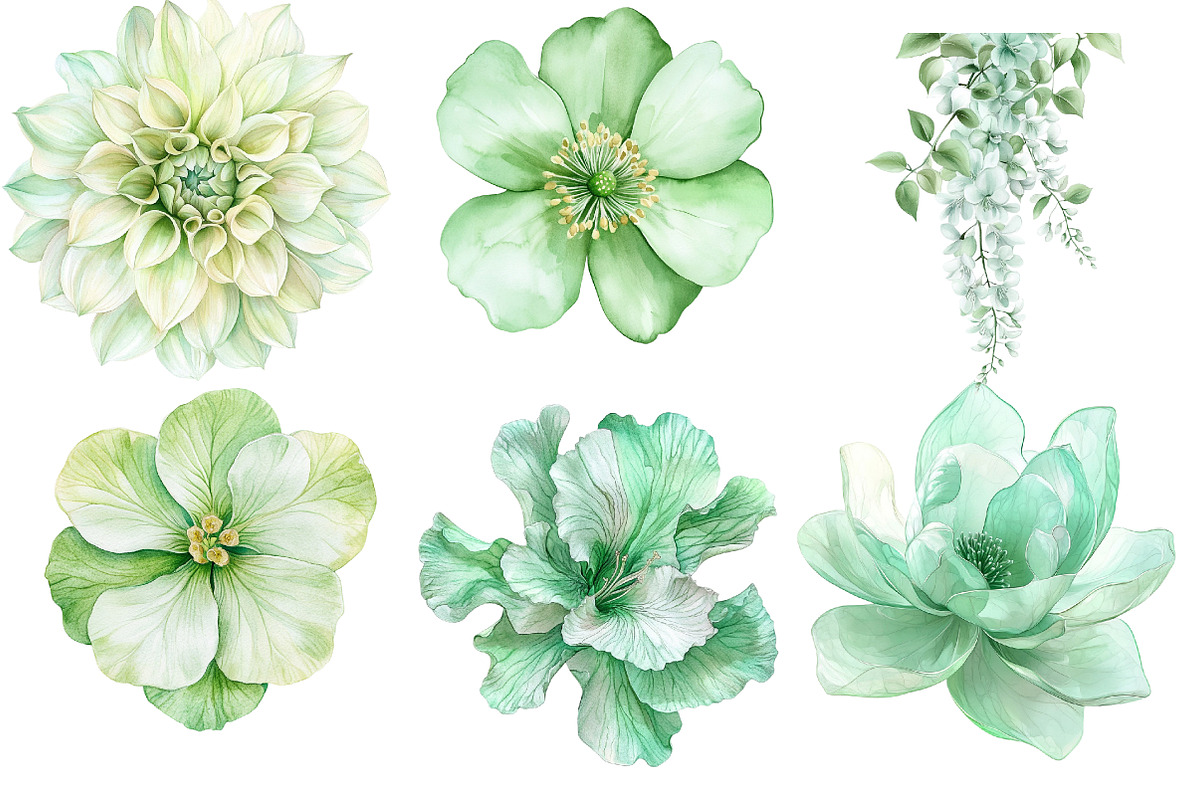 Green Blossom Spring Clipart, an Illustration by CreationArt (Photo 4 of 5)