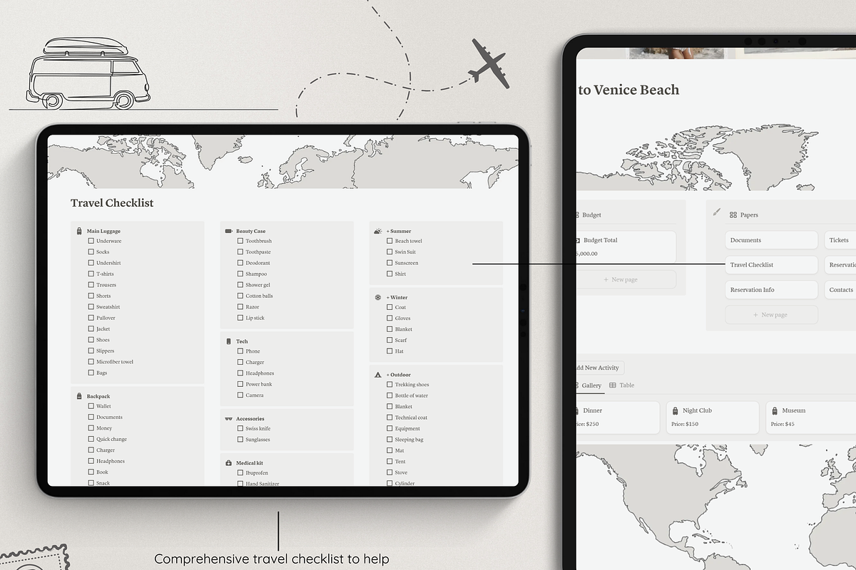 Notion Travel Planner, a Websites & App Template by Asha Glenn Design Studio (Photo 6 of 11)