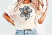 Glitter Luxury Black Spring Flower, an Illustration by Watercolor design (Thumbnail 5 of 12)