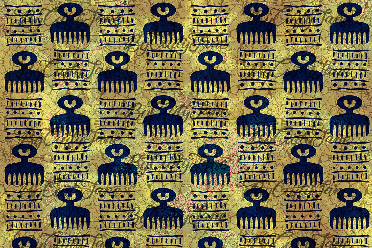 Adinkra DUAFE Pattern I, a Pattern Graphic by ByGiftyJane (Photo 9 of 11)