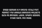 Speed Gemors - Racing Car Font, a Sans Serif Font by Iqsiart Studio (Thumbnail 5 of 7)