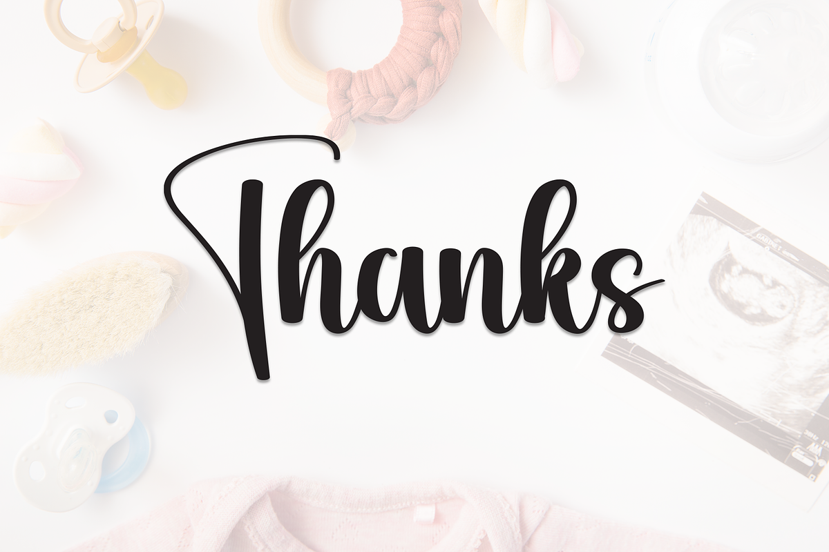 Baby Sample | Script Font, a Handwritten Font by Scratchones (Photo 9 of 9)