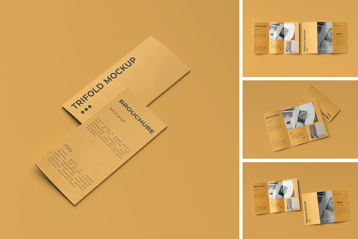 A4 Trifold Mockup, an Advertising Mockup by Hubzway (Photo 1 of 5)
