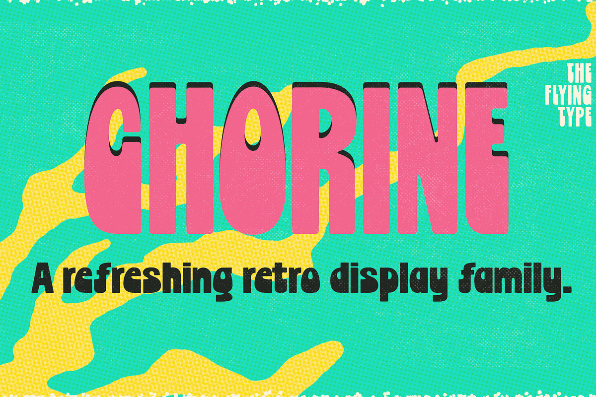 Chorine Family | Two retro fonts, a Font by The Flying Type (Photo 2 of 13)