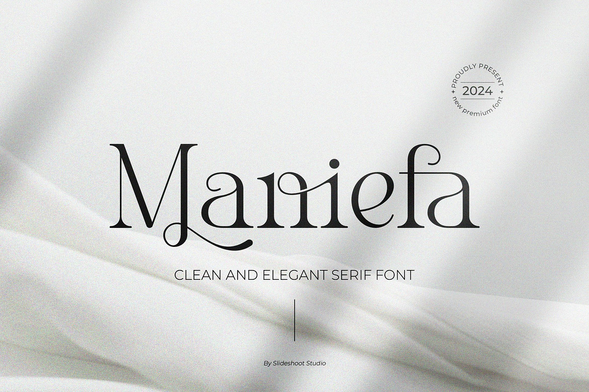 Maniefa || Elegant Serif Font, a Serif Font by Idea Studio (Photo 1 of 10)