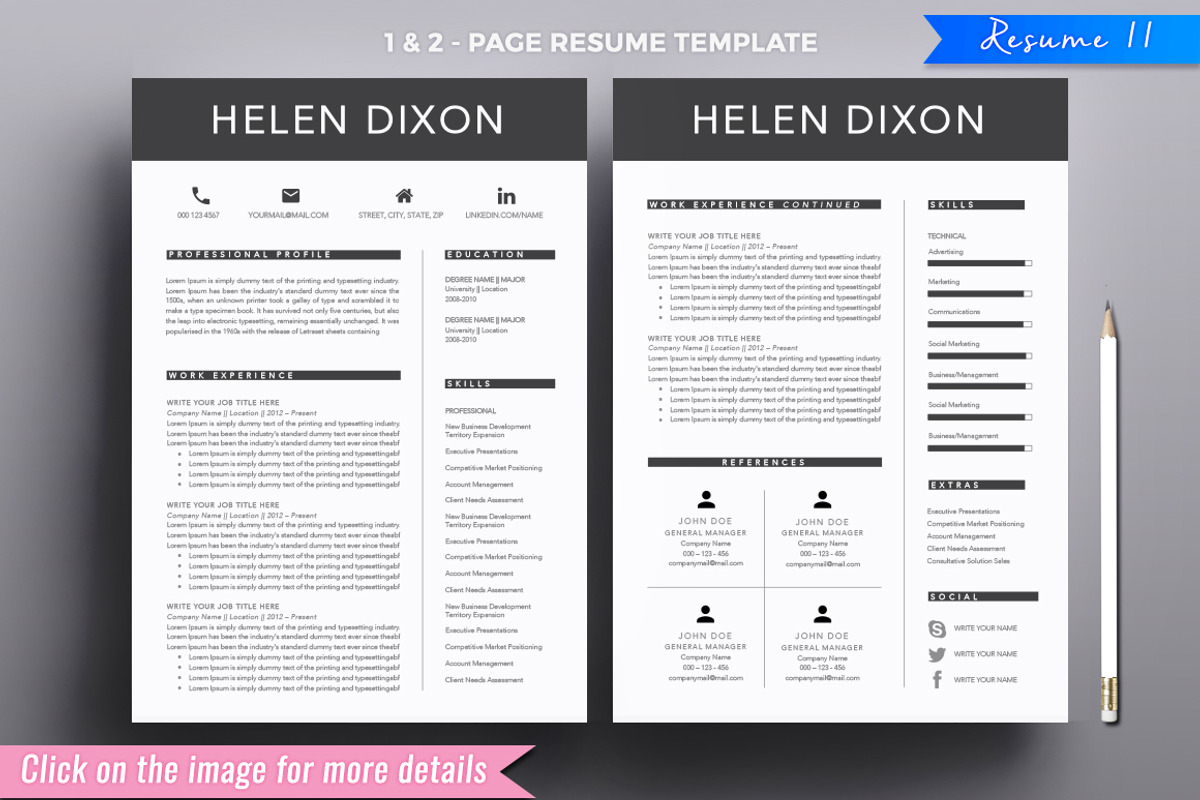 Resume/CV Mega Bundle, a Resume Template by A1RESUME (Photo 11 of 21)