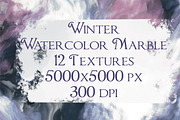 Winter Watercolor Marble Textures, a Texture Graphic by Luna Y Mar (Thumbnail 1 of 7)