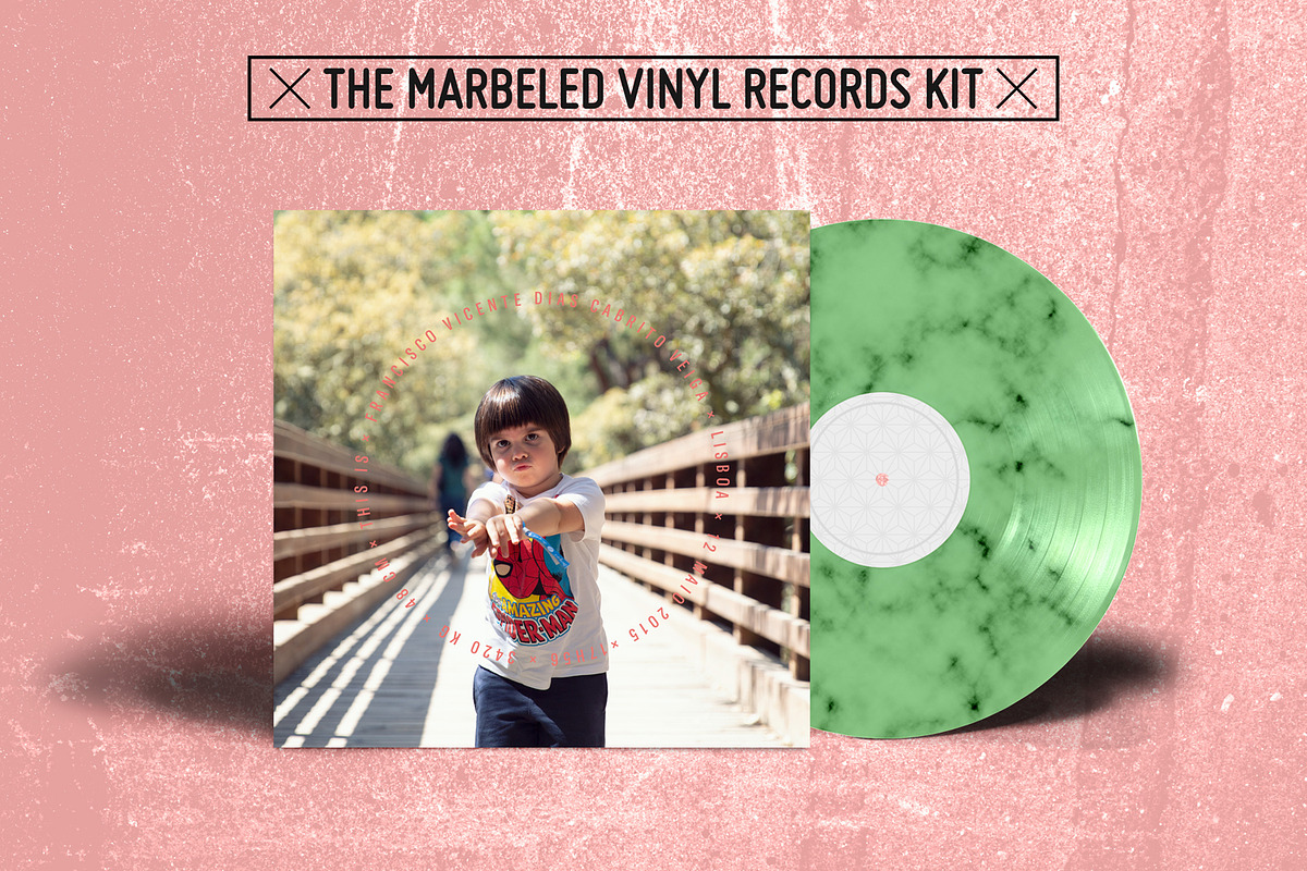 20 Marbled Vinyl Records - Mockup, a Product Mockup by this is awsm (Photo 5 of 23)