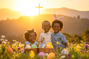 The radiant celebration of easter rebirth, a Holiday Photo by DanFLCreativo