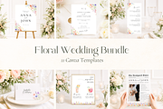 Floral Wedding Bundle for Canva, a Stationery Template by Matisse Studio (Thumbnail 1 of 9)