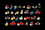 Mobahi - Arabic Color Font, a Sans Serif Font by Mostafa El Abasiry (Thumbnail 3 of 15)