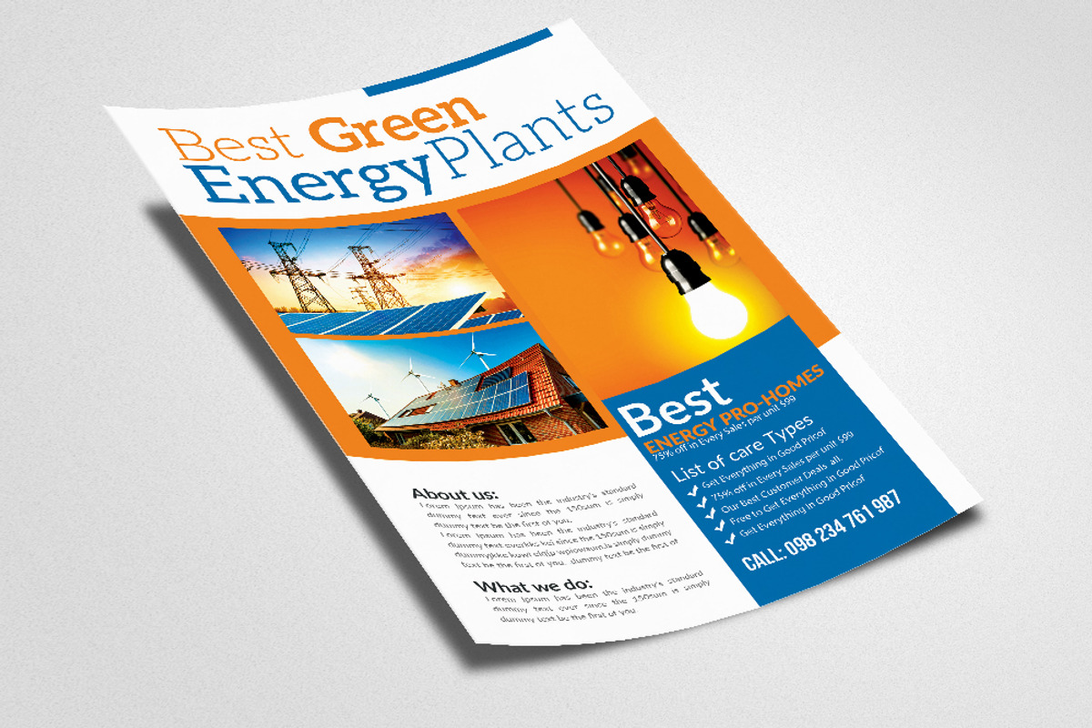 Renewable Energy - Go Green, a Flyer Template by Psd Templates (Photo 3 of 3)