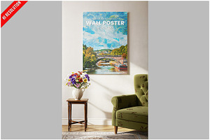 Framed Poster Wall Mockup, a Product Mockup by Bruno's Shop