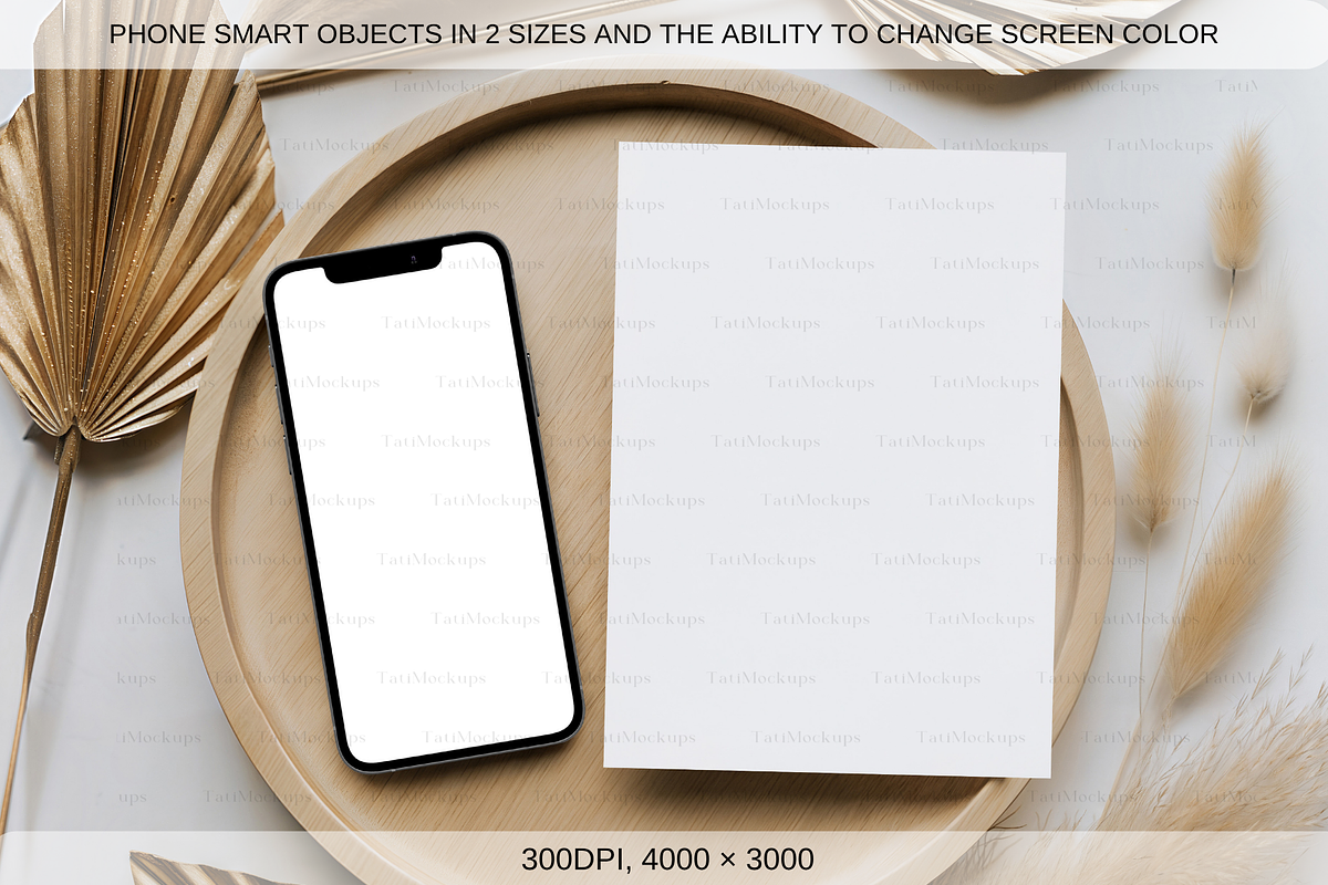 5x7 Card and iPhone Mockup, a Product Mockup by TatiMockup (Photo 2 of 5)