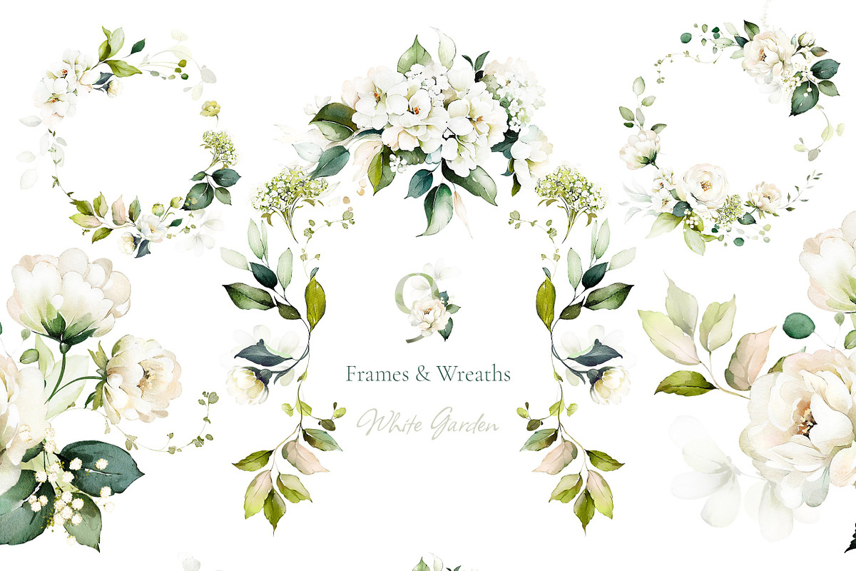 White Roses Wedding watercolor, a Decorative Illustration by Lisima (Photo 3 of 12)