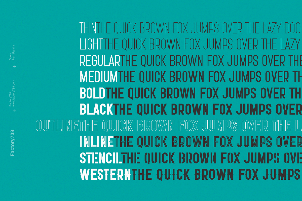 Opera - a Bold Sans-serif Font Family preview 2