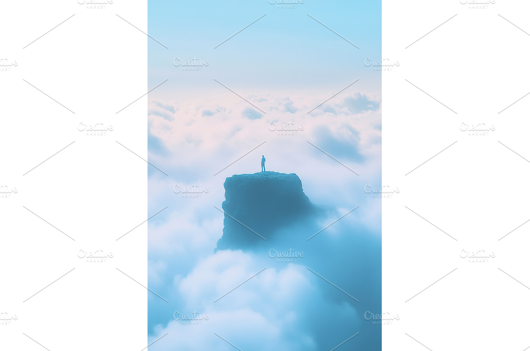 Solitary figure on mountain peak, a Nature Photo by Lermont51