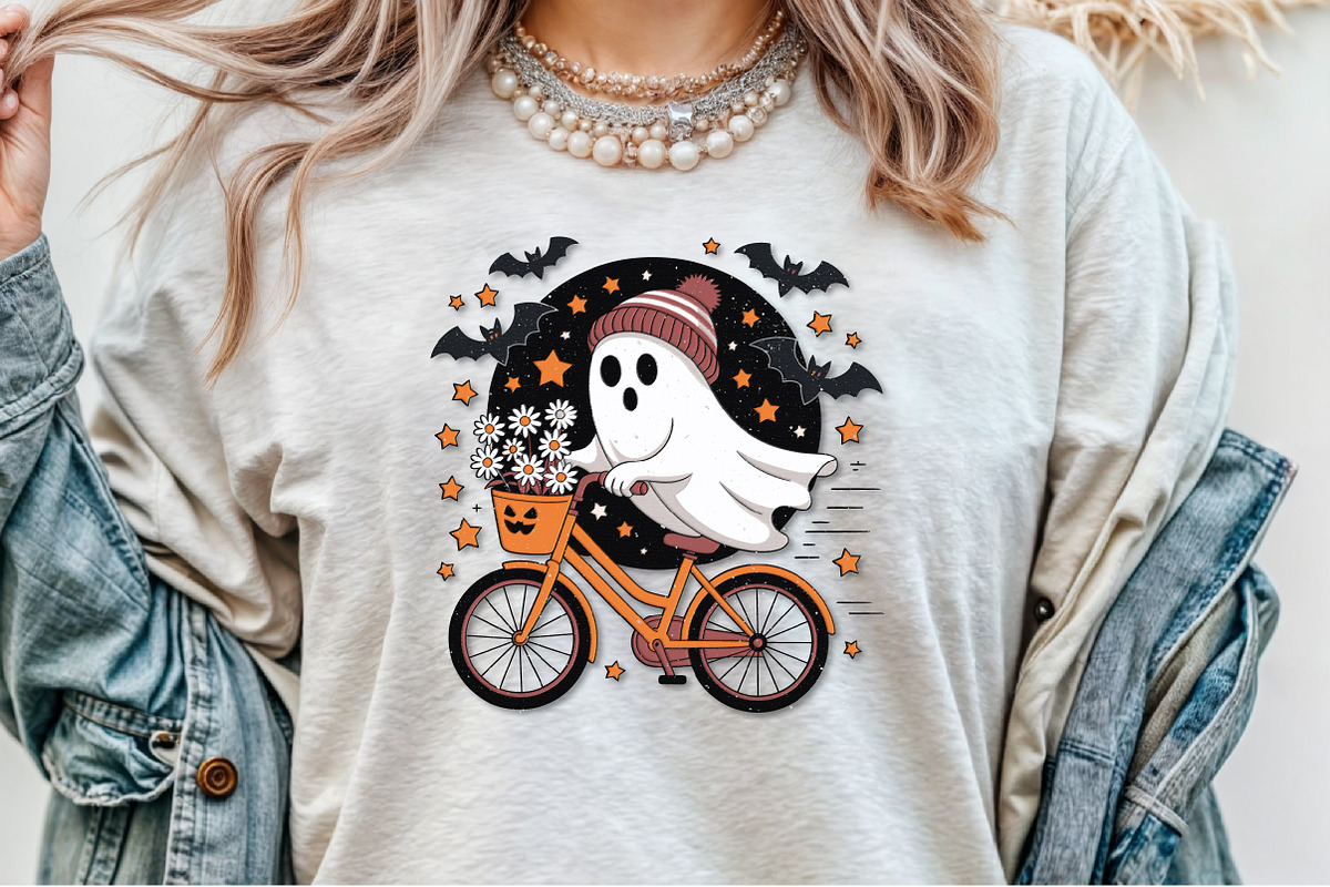 Cute Ghost Halloween Fall Autumn PNG, an Illustration by Sublimation Artist (Photo 4 of 9)