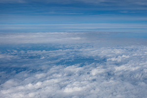 dramatic cloudy sky seen from plane background