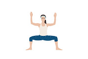Moon Salutation vector illustrations, an Illustration by Sunnyfields (Thumbnail 2 of 2)