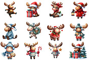 Cute Christmas Moose Sublimation, an Illustration by Designworld (Thumbnail 3 of 5)