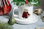 Vintage X-mas Bear clipart, an Animal Illustration by AlenaVlasko stock Market (Thumbnail 2 of 6)
