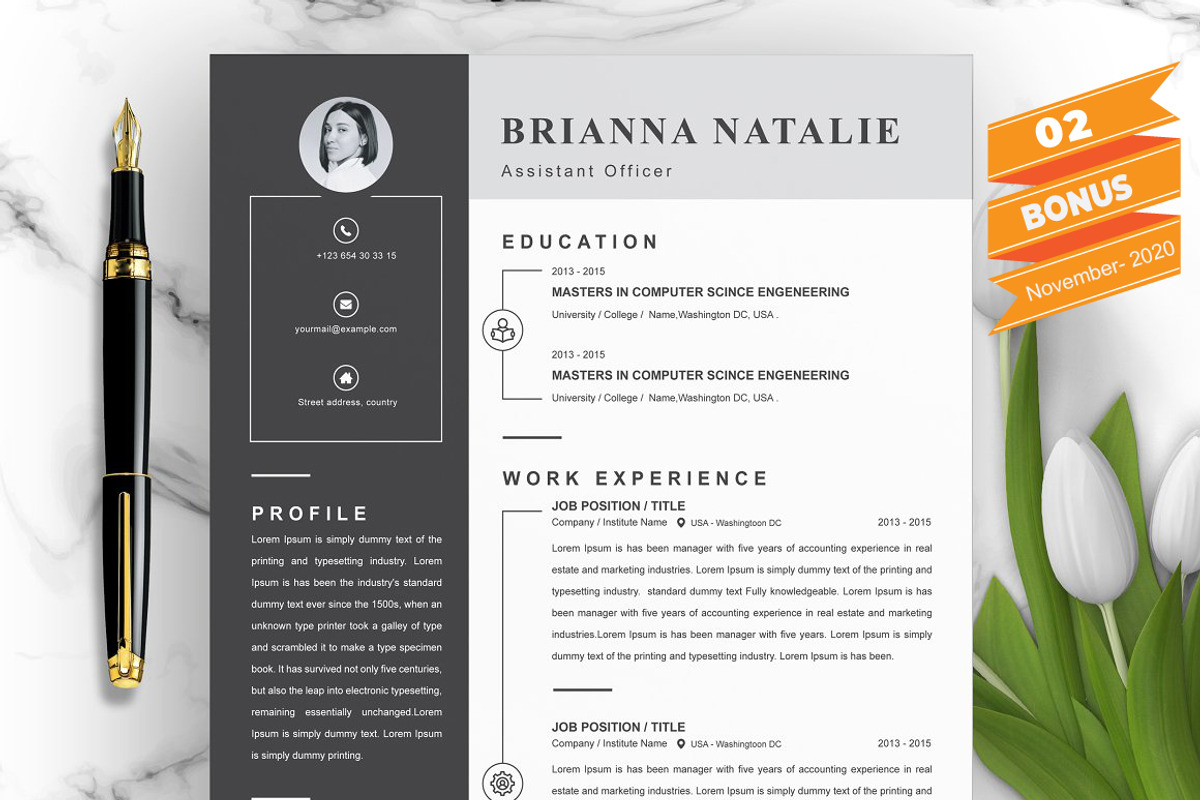 Resume/CV Bundle | 200+ for $29, a Resume Template by ResumeInventor (Photo 143 of 207)