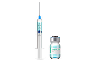 Plastic medical syringe with needle, an Object Illustration by Vectorbuum